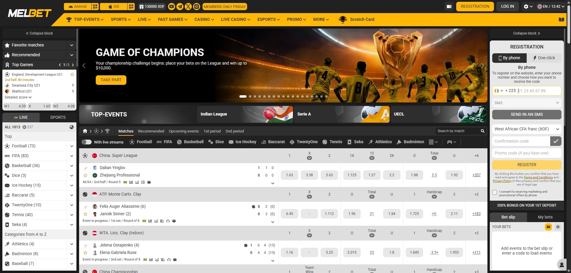 Melbet homepage