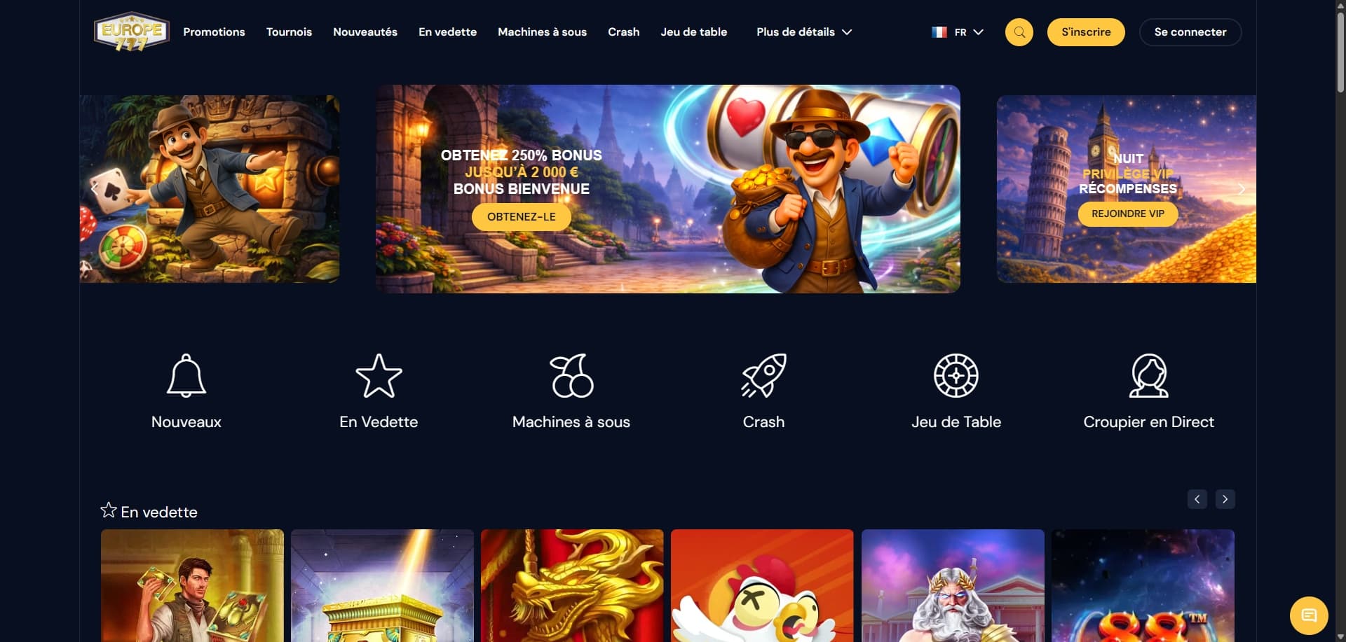 Europe777 homepage