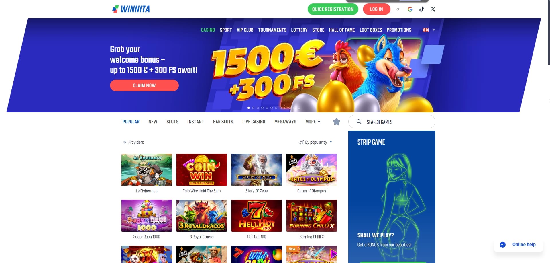 Winnita homepage